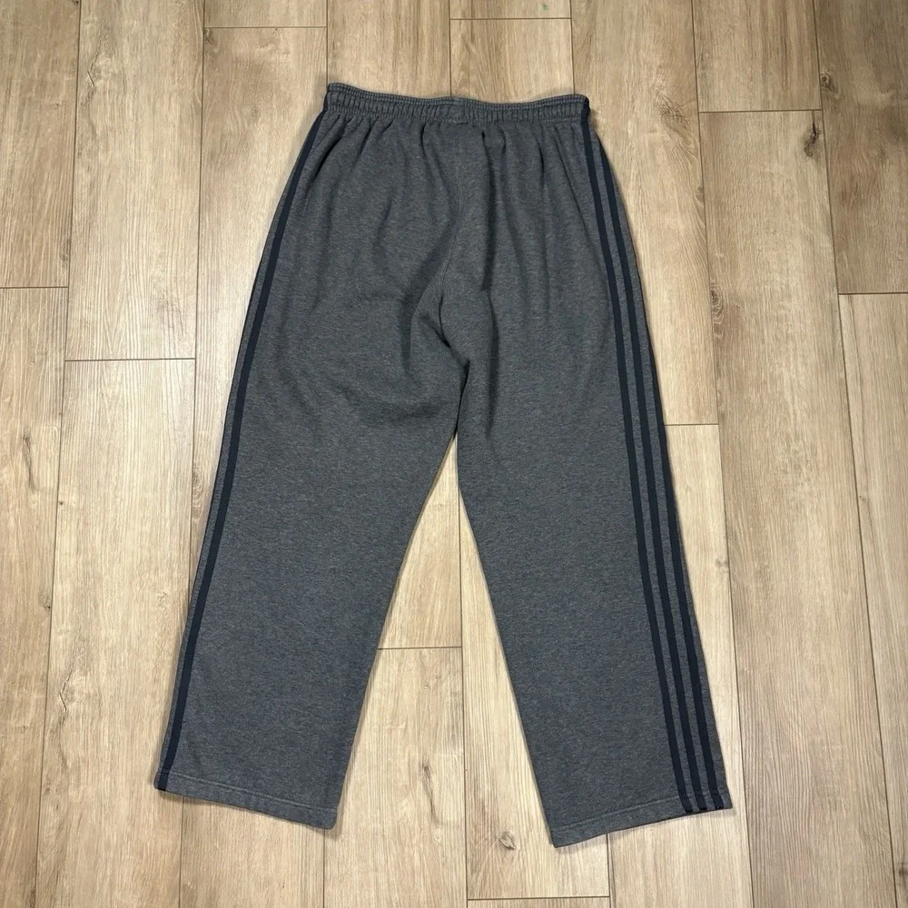 Adidas‎ Fleece Sweatpants Mens M Straight Black Gray Pants Athleisure Streetwear